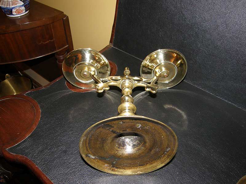 18th Century Brass Candelabras