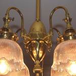4 light Brass Gas Fixture