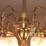 4 light Brass Gas Fixture