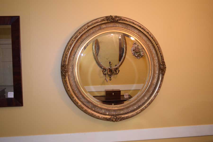 41.5\" Round Gold Leaf Mirror