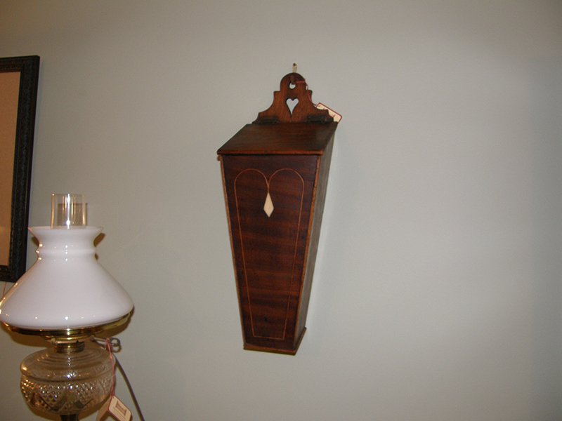 A Hanging Mahogany Candle Box