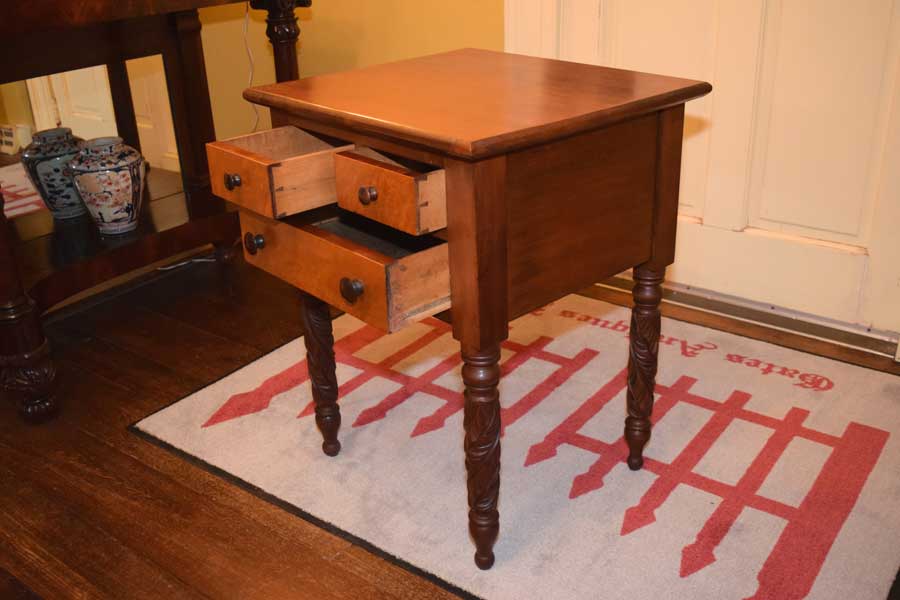 Bird’s Eye Maple Drawer Front Table