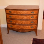 Bow Front Chest with Bird's Eye Maple