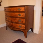 Bow Front Chest with Bird's Eye Maple