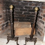 Brass & Wrought Iron Andirons