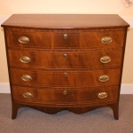 Cherry and Birch Bow Front Chest
