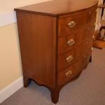 Cherry and Birch Bow Front Chest