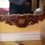 English Walnut and Gold Leafed Mirror