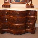 Flame Mahogany and Serpentine Chest
