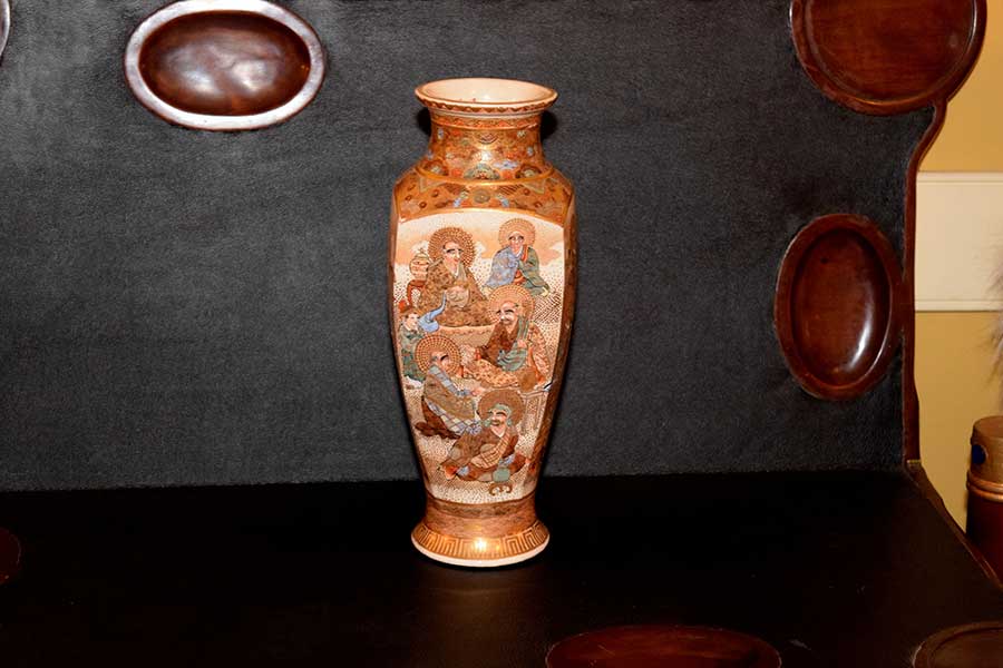 Four-sided Satsuma Vase