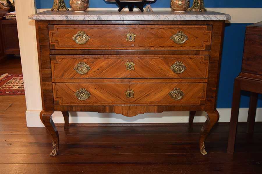 French Marble Top Chest