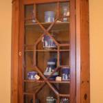 Glazed Door Hanging Corner Cupboard