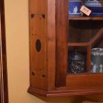 Glazed Door Hanging Corner Cupboard