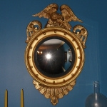 Gold Leaf Convex Mirror