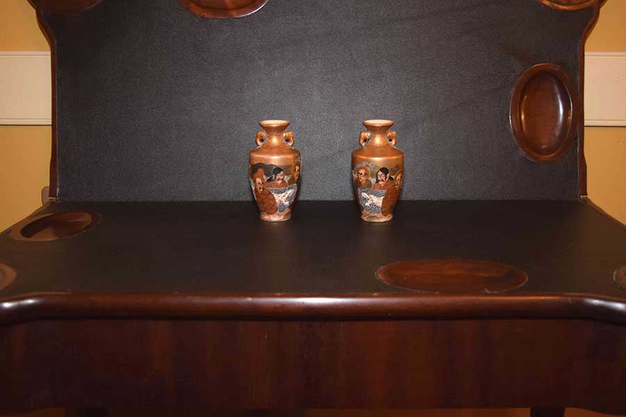 Miniature Pair of Satsuma Vases