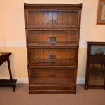 Oak Barrister Bookcase With Lead Panes