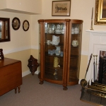 Oak Bow Front China Cupboard