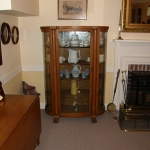 Oak Bow Front China Cupboard
