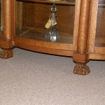Oak Bow Front China Cupboard