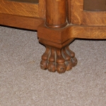 Oak Bow Front China Cupboard