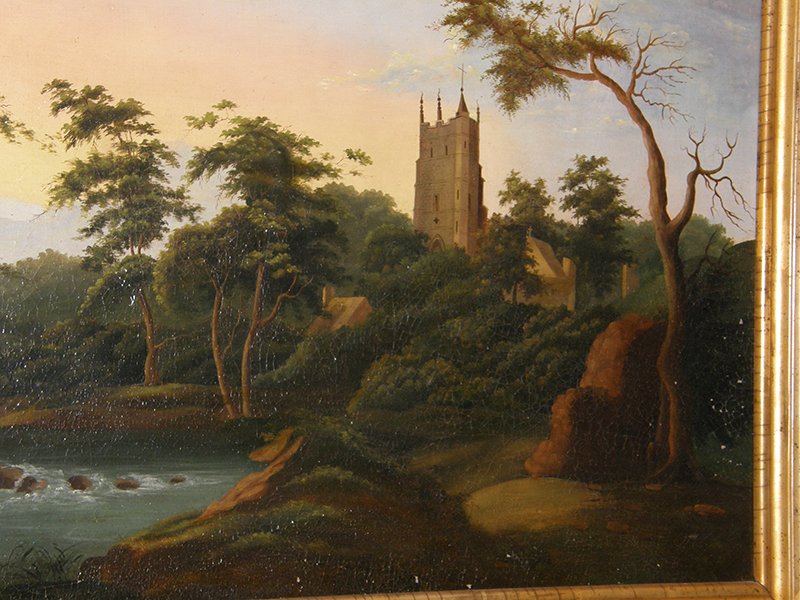 Oil Canvas Romantic Landscape