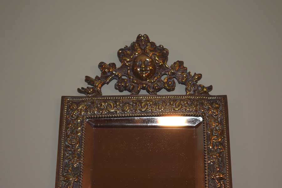 Pair of Brass Mirrored Sconces
