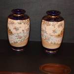 Pair of Ground Blue Vases