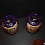 Pair of Ground Blue Vases