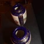 Pair of Ground Blue Vases