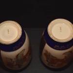 Pair of Ground Blue Vases