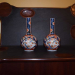 Pair of Imari Bottle Vases