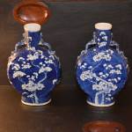 Pair of Moon Flask Vases