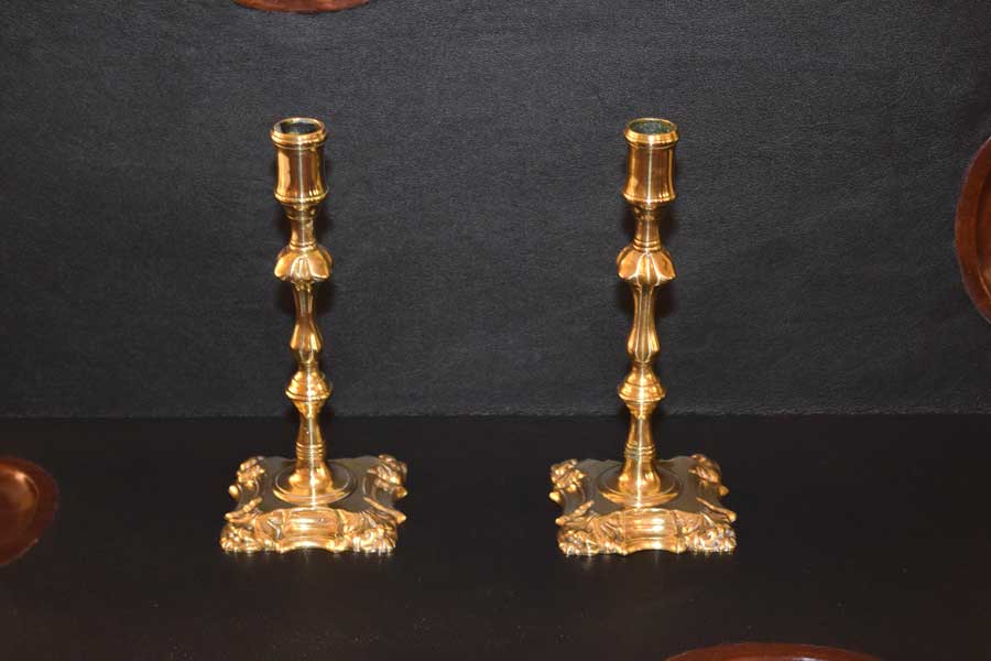 Pair of Queen Anne Candlesticks