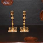 Pair of Queen Anne Candlesticks