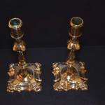 Pair of Queen Anne Candlesticks