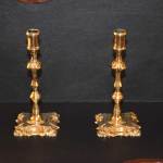 Pair of Queen Anne Candlesticks