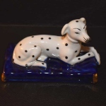Pair of Staffordshire Dogs on Cushion