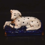 Pair of Staffordshire Dogs on Cushion