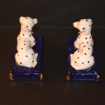Pair of Staffordshire Dogs on Cushion