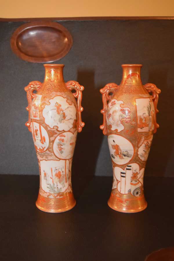 Petite Pair of Kutani Vases