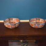 Rare Pair of Imari Bowls