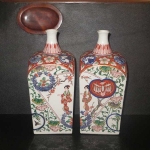 Rare Pair of Saki Bottles