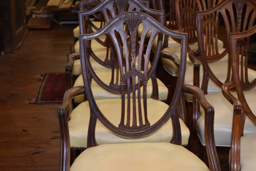 Set of 14 Shield Back Chairs