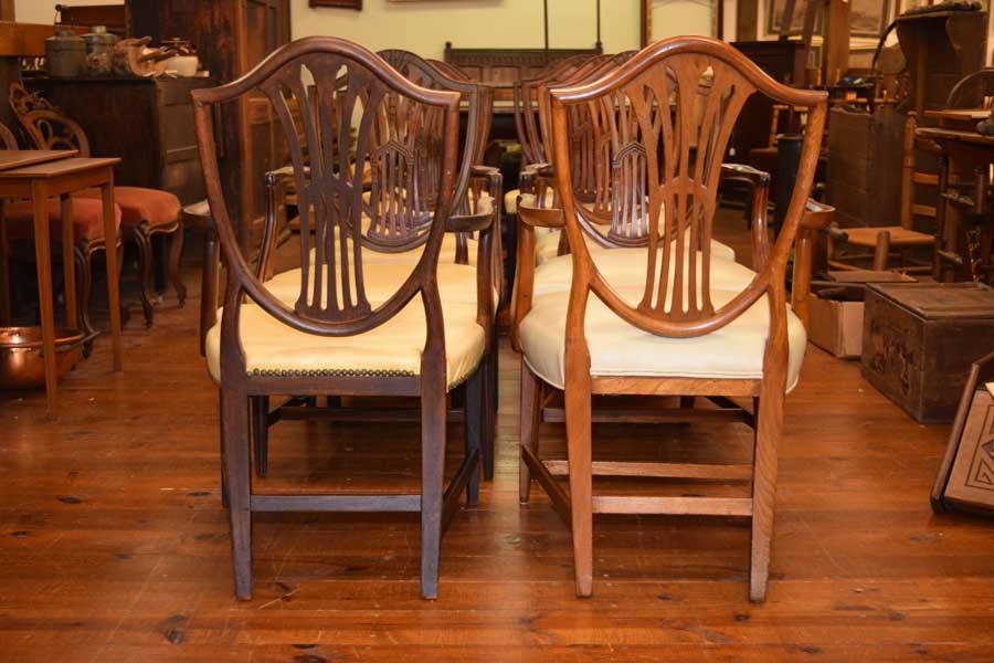 Set of 14 Shield Back Chairs