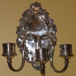 Silver Plate Wall Sconces (SOLD)