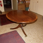 Single Pedestal Oval Table