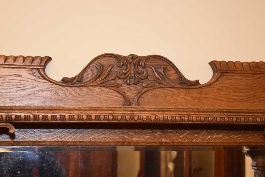 Small, Ornate Oak Sideboard