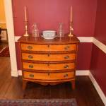 Tiger Maple & Cherry Bow Front Chest