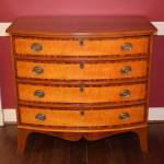 Tiger Maple & Cherry Bow Front Chest