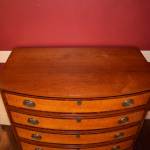 Tiger Maple & Cherry Bow Front Chest